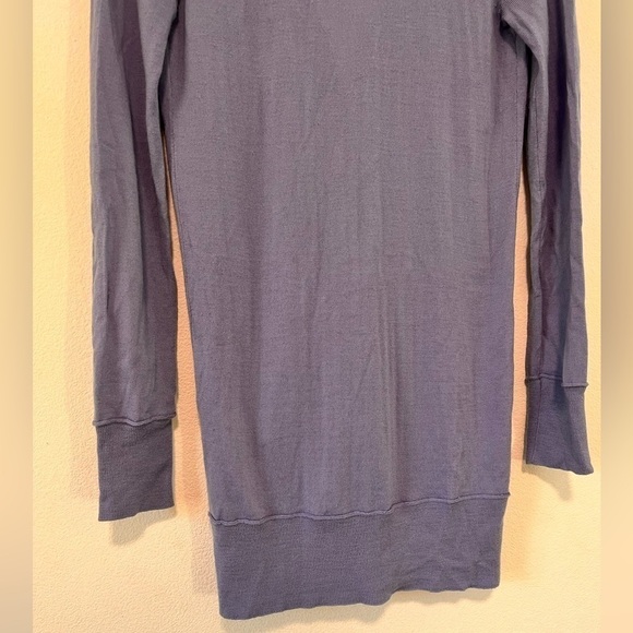 J. Crew 100% Merino Wool Periwinkle Blue Longline V Neck Cardigan Sweater XS - Picture 10 of 14